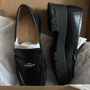 Coach, size 7.5 Ruthie loafers, gently used, worn outside less than 5x